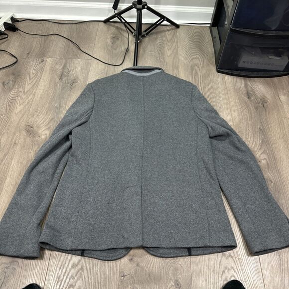 611 Saks Fifth Avenue Mens Wool Blend Jacket Cardigan Heavy Gray Medium 42R - Picture 4 of 8